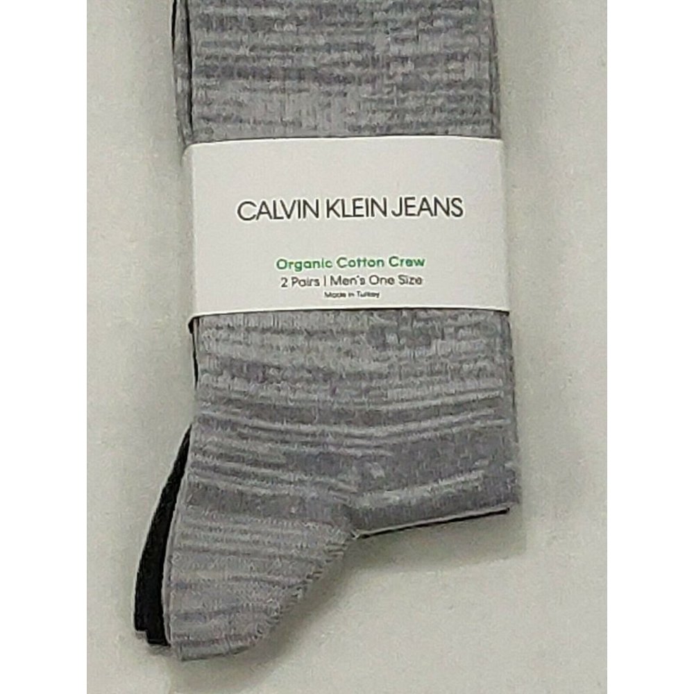 Calvin Klein Jeans Mens 2-Pack Gray Crew Socks One - Picture 9 of 9